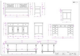 CAD尺寸图 民国 老家具