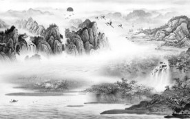 意境山水画风景画 TIF分层