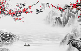 大气山水画风景画 TIF分层