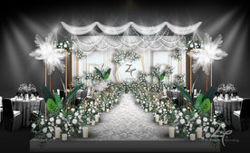 白色森系婚礼仪式区