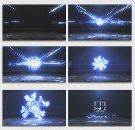 光线能量球LOGO演绎模板