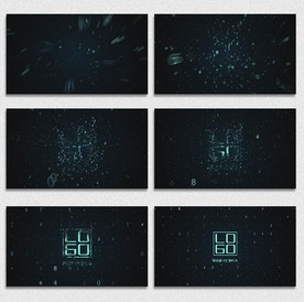 数字汇集LOGO演绎AE模板