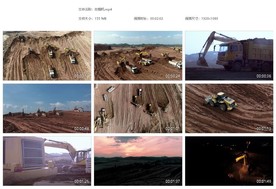 挖掘机勾机城市建设施工现场推土