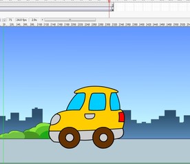 背景移动显示车子在动的动画