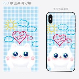 可爱卡通小猫手机设计