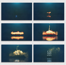 火焰烟雾LOGO片头AE模板