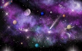 星空月亮唯美背景