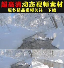 冰雪融化冰川雪地冬季视频素材