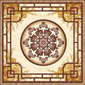 中式花开吊顶装饰画