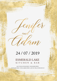 金箔色婚礼迎宾海报