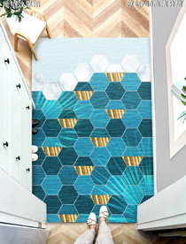 几何抽象轻奢抽象玄关地毯