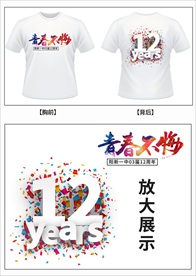 多应用场景12周年聚会文化衫