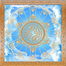 艺术图案天空吊顶装饰画