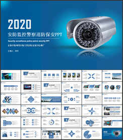 视频摄像头监控安防PPT