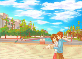 手绘四川历史文化美景