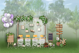 森系草坪签到区青春校园风