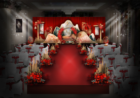 新中式撞色创意室内主仪式区