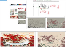 鸿运当头富水长流挂画