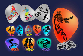 矢量街头自行车竞技系列