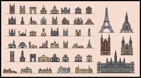 矢量法国历史建筑系列