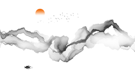 新中式水墨线条背景