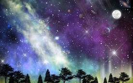 星空月亮唯美背景