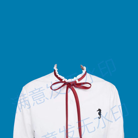 红丝带女生白衬衫模板