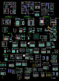 中式别墅护墙板图纸