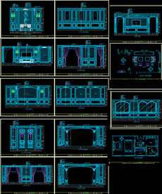 欧式背景墙图纸