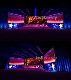 会议舞台效果图