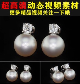 唯美水晶钻石耳环吊坠视频素材