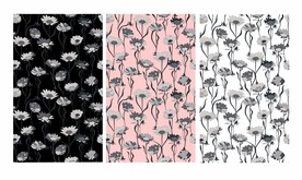 灰色调淡雅花卉