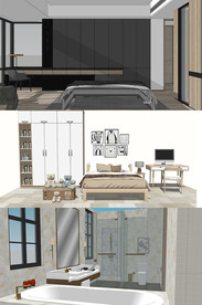 卧室空间SU模型设计-10