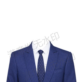 证件照蓝色西装