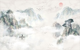 山水壁纸壁布壁画精品