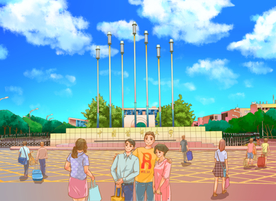 手绘中国药科大学素材