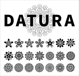 曼陀罗花矢量剪影集合