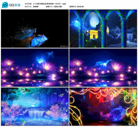 小小芭蕾 舞蹈舞台舞美背景视频