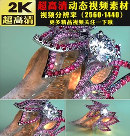 浪漫水晶钻石戒指婚礼视频素材
