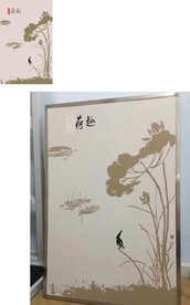 荷塘月色 荷花意境硅藻泥