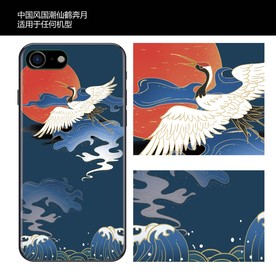 中国风国潮仙鹤奔月