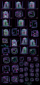 豪华别墅外立面cad