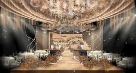 香槟简约泰式秋色婚礼效果图