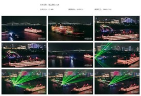 豪华游轮海上游轮夜景游轮 灯光