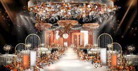 秋色ins香槟婚礼效果图