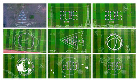 航拍毕业照素材