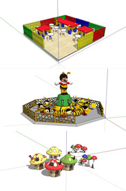 游乐设施SU模型