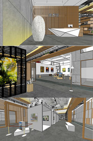 大型美术馆SU模型