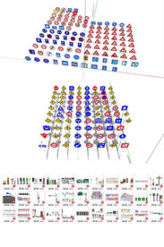 公园，道路指示牌SU模型4