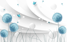 欧式蒲公英简约背景